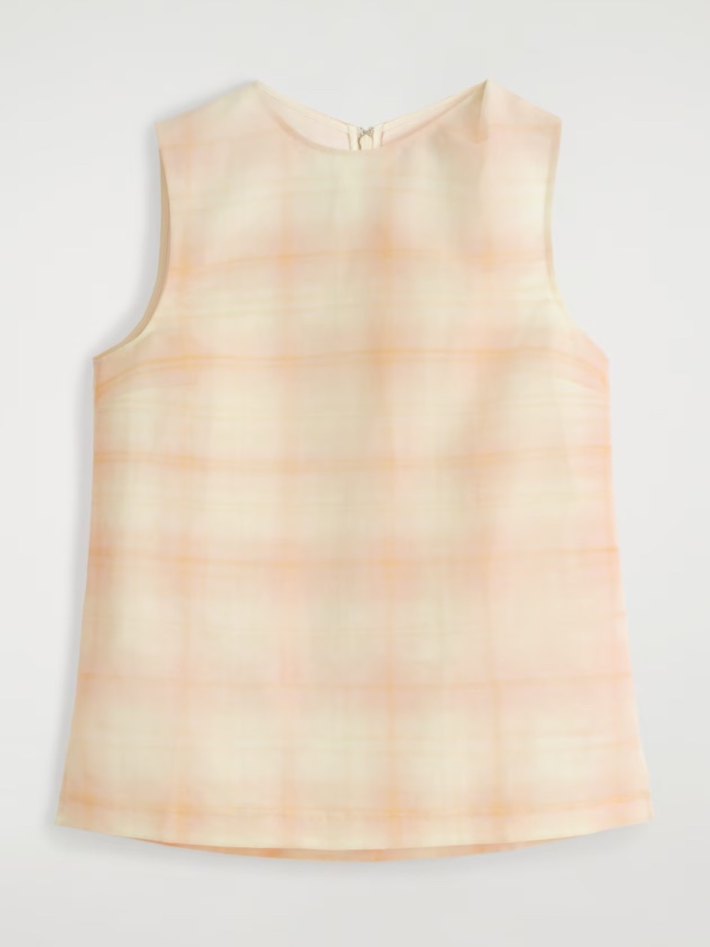 COS CHECKED TWISTED-SHOULDER TOP - NWT